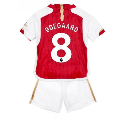Otroški Nogometni dresi Arsenal Martin Odegaard #8 Domači 2023-24 Kratek Rokav (+ Kratke hlače)